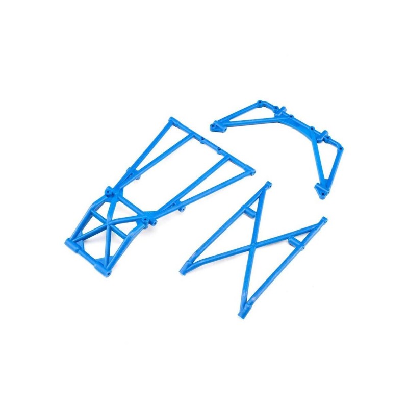 LOS241049 - LOS241049 - Rear Cage and Hoop Bars, Blue: LMT Losi