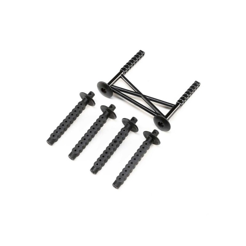 LOS241050 - LOS241050 - Supporto corpo posteriore e montanti corpo, nero: LMT Losi
