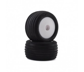LOS41014 - LOS41014 - Neumáticos Direccionales, FR, Mntd, Wht (2): Mini-T 2.0 Losi
