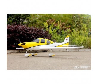 Dynam SR22 bianco e giallo PNP aereo circa 1,40 m