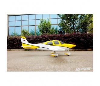 Dynam SR22 bianco e giallo PNP aereo circa 1,40 m