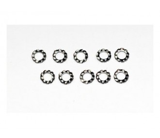 Rondelle per ventole in acciaio inox M3 DIN6798 (10 pezzi) A2PRO