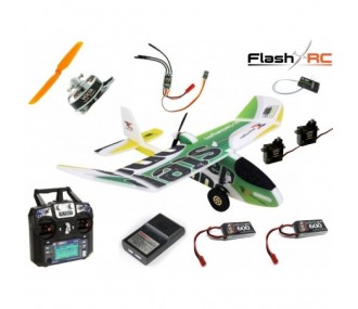 RC-Flugzeug Factory Step-One AKCE1000 Grün + Anfängerausrüstung (Modus 1)