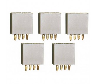 MULTIPLEX-Stecker grau weiblich 4-polig (5Stk)