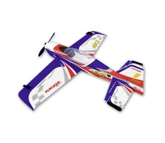 Flugzeug Hacker model MX 2 blau ARF ca.1.20m