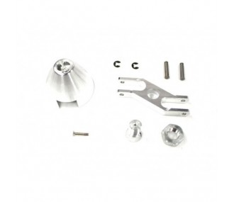 Ventilated aluminium cone Ø45mm (CNC machined) with Z-shaped blades for 5mm axis
