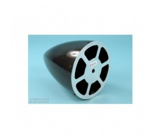 CONE CARBONE Ø140mm LONG AVEC FLASQUE ALU