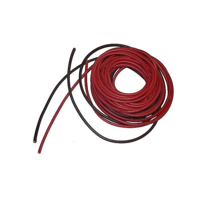 flexible cable 2.0mm²-2x1m silicone red+black (14AWG)