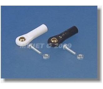 2430 - Snodo sferico M2.5 forato 2mm + bulloni (2pz) - Mp Jet