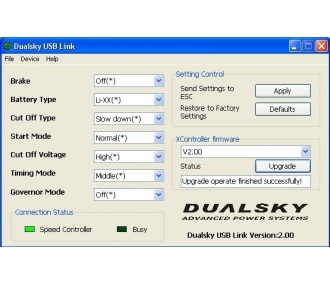 USB LINK programmation controleur Dualsky V2