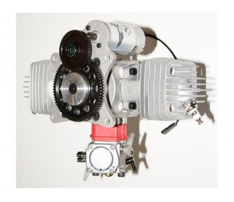 EME70 twin mit Autostart - 70cc 2-Takt Benzinmotor