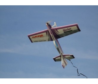Avion Hacker model Extra 330 SC jaune ARF env.1.00m