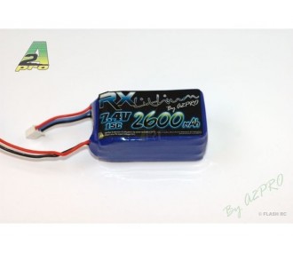 Akku Rx Lipo 2S 2600mAh JR-Stecker - A2pro