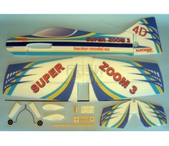 Aeromodello Hacker Super Zoom 3 blu ARF ca.1,00m