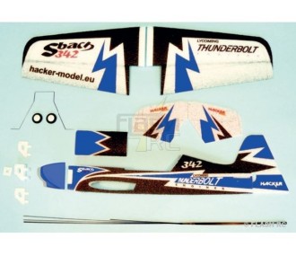 Avión Hacker modelo Sbach Mini 500 azul ARF aprox.0.50m