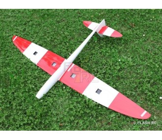 E-Sunbird toda fibra aprox.1,50m blanco y rojo RCRCM
