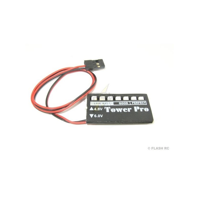 On-Board-Voltmeter mit NiMh/NiCd-LED (4.8V oder 6.0V) Towerpro