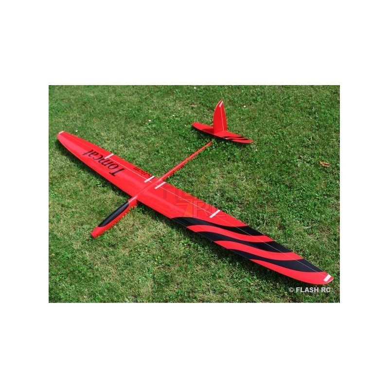 Tomcat toda fibra aprox.2,60m rojo y negro RCRCM