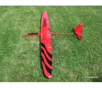 Tomcat toda fibra aprox.2,60m rojo y negro RCRCM