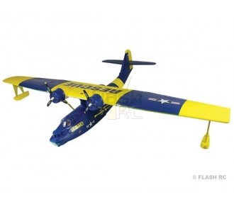 Hydravion Dynam PBY Catalina bleu-jaune PNP env.1.47m