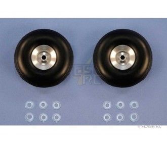Paire roues ballon Ø127x46mm (moyeu alu)