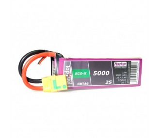 Batterie Lipo Hacker TopFuel Eco-X MTAG 2S 7.4V 5000mAh 20C Prise XT90S